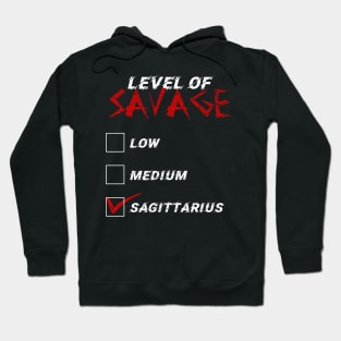 Level of Savage Sagittarius Zodiac Signs Hoodie